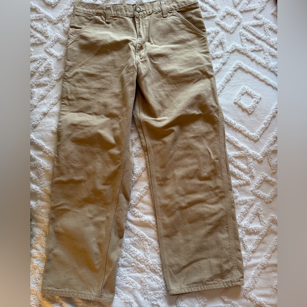Carhartt Men's Tan Chinos -big patch